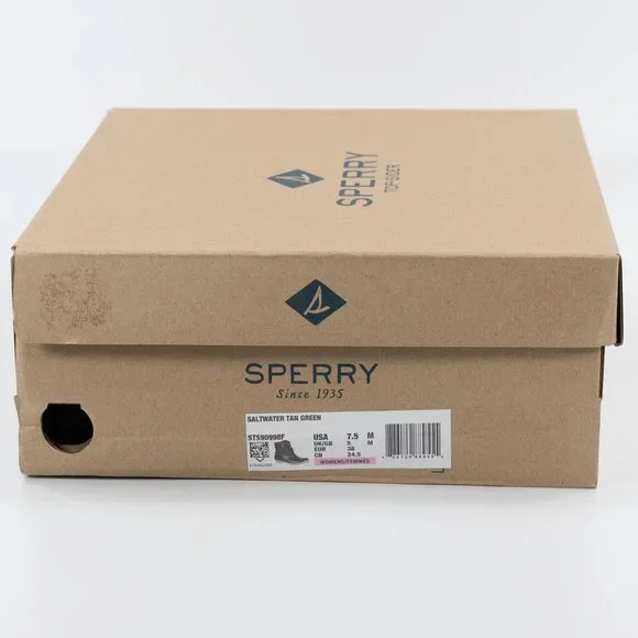 Sperry Women's Saltwater Duck Boot 'Tan Green' STS90998F Rain Boots size 6 - 11 - Picture 11 of 14
